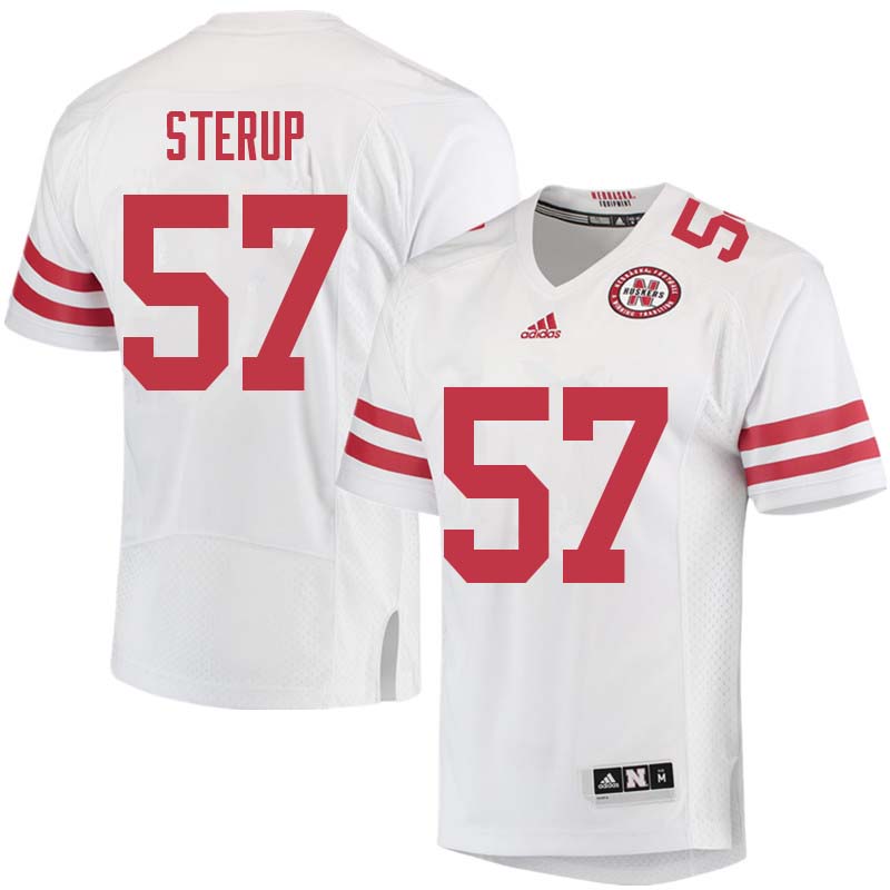 Men #57 Zach Sterup Nebraska Cornhuskers College Football Jerseys Sale-White